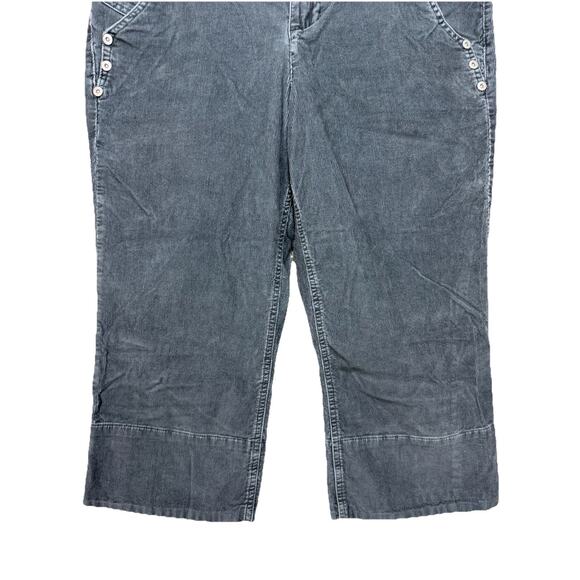 TORRID Women's Gray Corduroy Capris Sz 14 Preppy Classic Casual - Picture 5 of 14